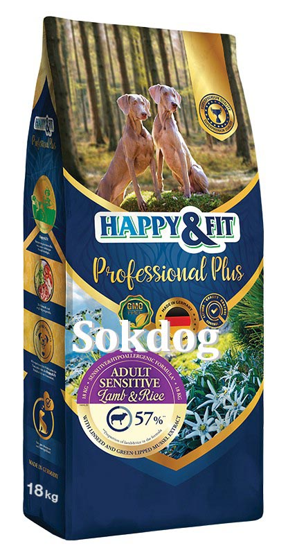 Happy&Fit Professional Plus Adult Sensitive Lamb & Rice 18kg