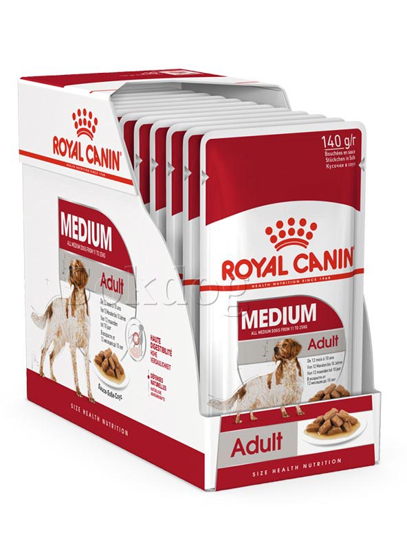 Royal Canin Adult Medium 10*140g -nedves eledel közepes testű felnőtt kutyák számára