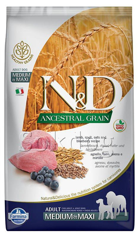 N&D Ancestral Grain Adult bárány & áfonya 12kg