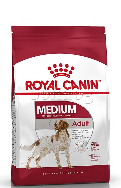 Royal Canin Medium Adult 15kg - közepes testű felnőtt kutya száraz táp