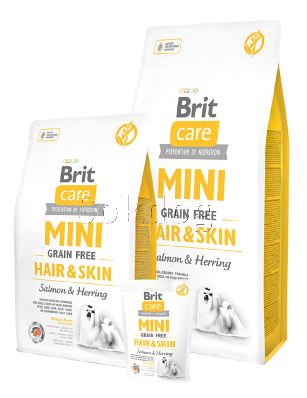 Brit Care Mini Grain Free Hair & Skin Salmon & Herring 400g