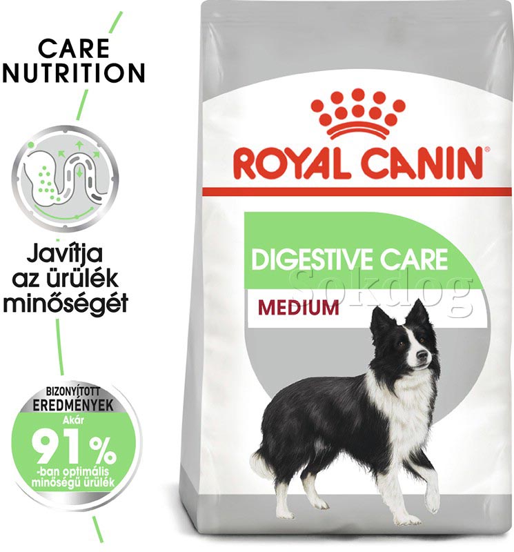 Royal Canin Medium Digestive Care 12kg - száraz táp közepes testű felnőtt kutyák részére