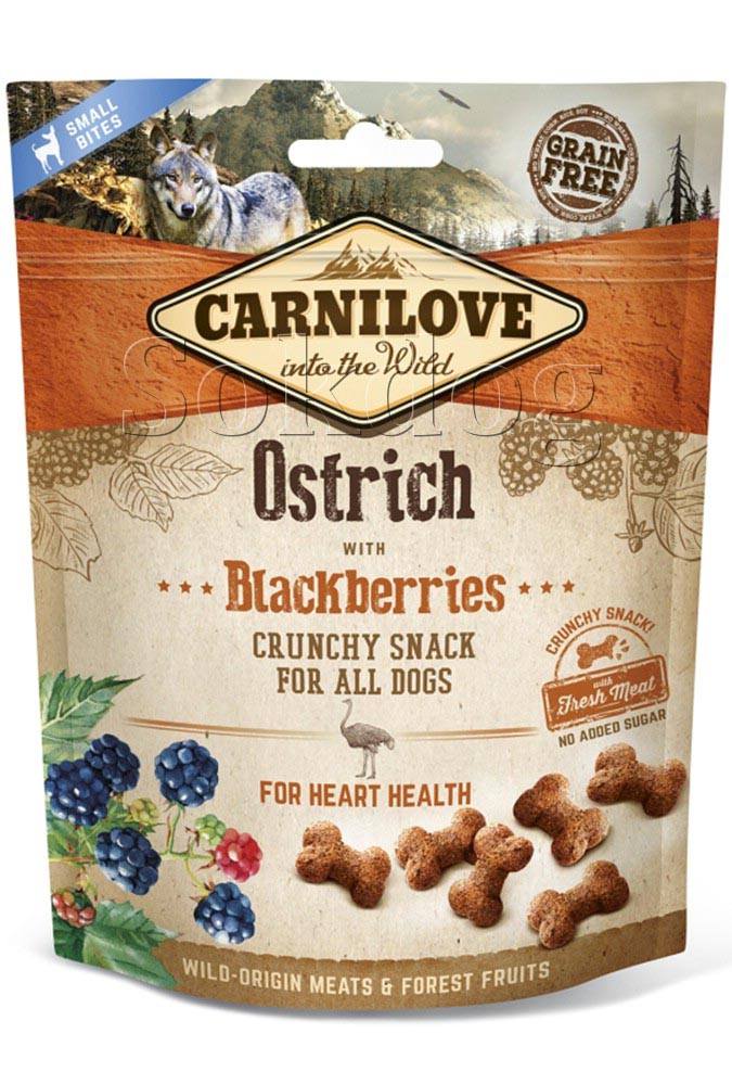 CarniLove Crunchy Snack Ostrich & Blackberries 200g