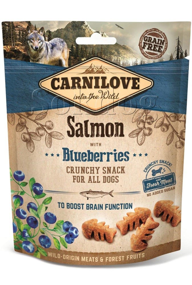 CarniLove Crunchy Snack Salmon & Blueberries 200g