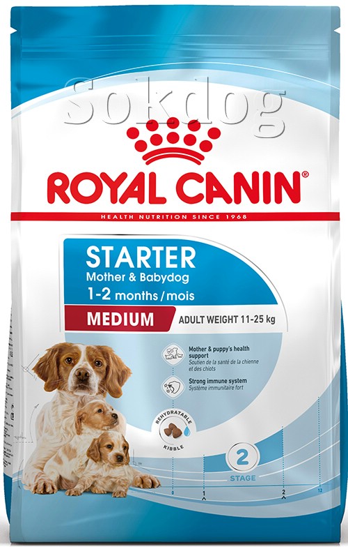 Royal Canin Medium Starter Mother & Babydog 2x1kg -   közepes testű vemhes szuka és kölyök kutya száraz táp