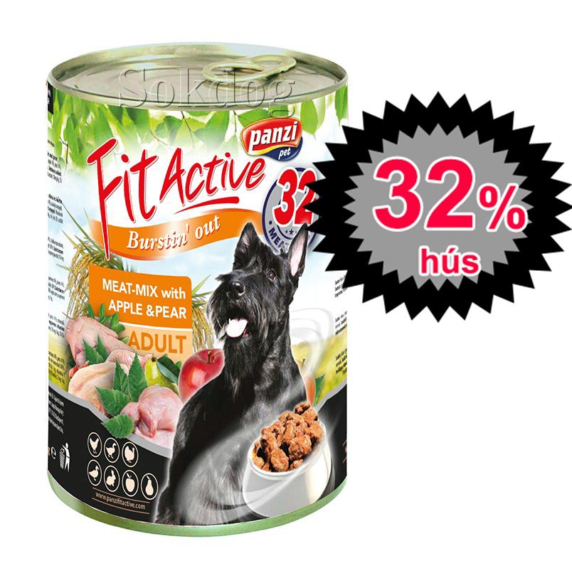 FitActive Meat-Mix & Apple & Pear 12*415g