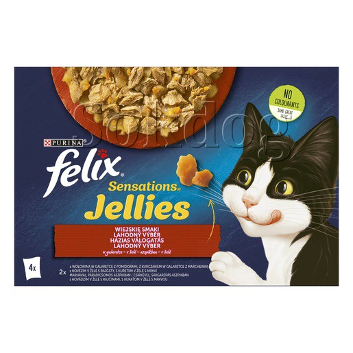 Felix Sensations Jellies házias válogatás 4*85g
