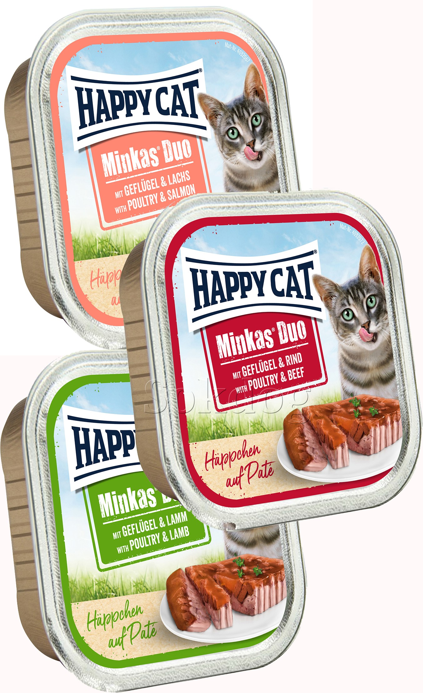 Happy Cat Minkas Duo baromfis vegyes karton 12*100g