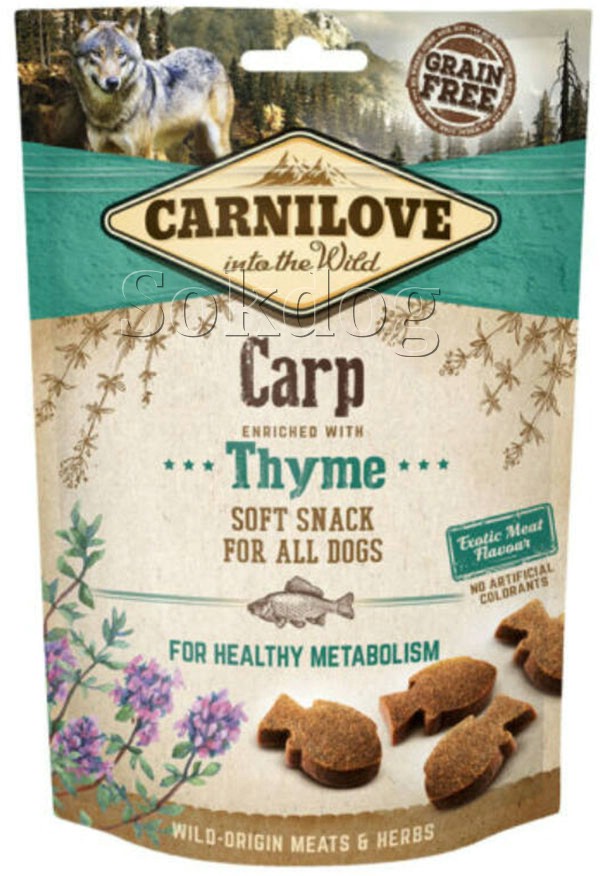 CarniLove Soft Snack Carp & Thyme 200g