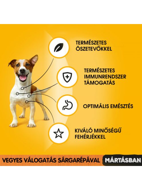 Pedigree 4x100g Marhával + Bárány, Pulyka + Répa Mártásban Alutasak DR36H