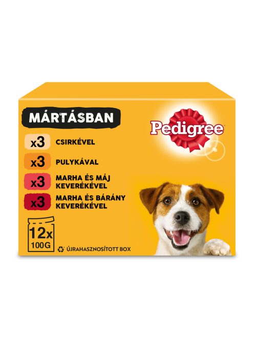 Pedigree Alutasak 12x100g ZÖLD Vegyes Válogatás Mártásban
