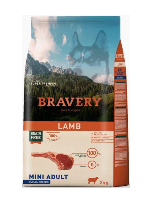 Bravery 2kg Small Mini Bárány száraz kutyatáp