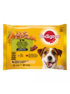   Pedigree 4x100g Csirke, Marha + Máj + Zöldség Mártásban Alutasak DH06H