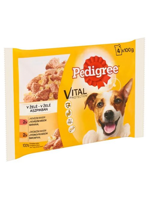 Pedigree 4x100g Marhával + Máj, Baromfi Aszpikban Alutasak DR36F