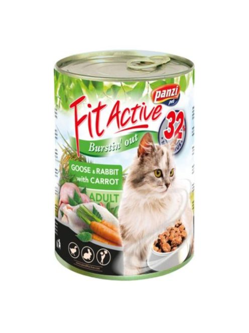 Panzi FitActive CAT 415g konzerv libás + nyulas + répás