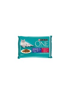   Purina One SENIOR Marhával és Sárgarépával alutasakos macskaeledel 4x85g 259