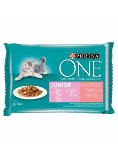   Purina One JUNIOR Lazaccal és Sárgarépával alutasakos macskaeledel 4x85g