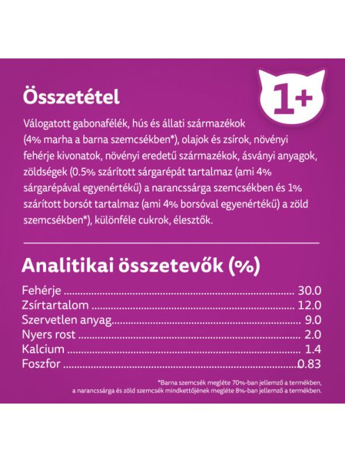 Whiskas 14kg Marhás száraztáp felnőtt macskák számára