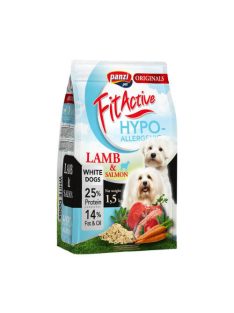   Panzi FitActive WhiteDogs Hypoallergenic Adult Bárány&Lazac száraztáp - Világos színű, felnőtt kutyák részére 1,5kg
