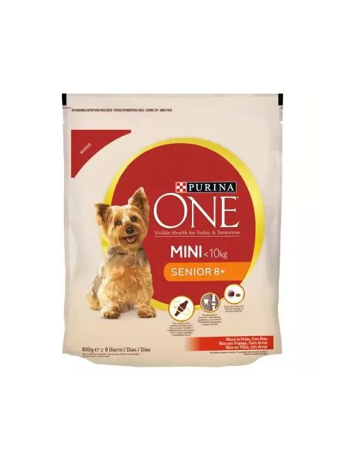 Purina One Mini Senior Csirkés Száraz kutyaeledel 800g 756