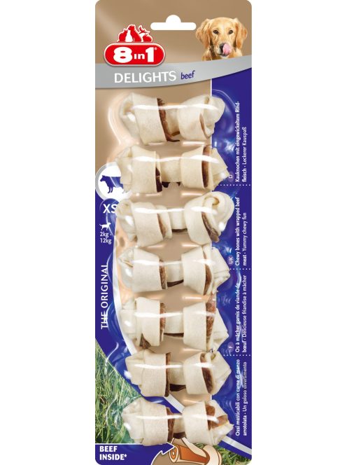8in1 Delights Beef Rágócsont XS 84g
