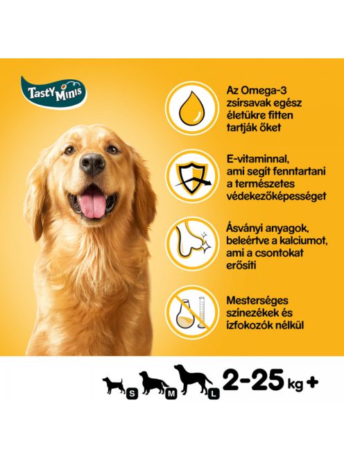 Pedigree Tasty Minis Marha + Baromfi szeletek 155g