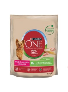   Purina ONE Mini WEIGHT CONTROL Pulykában gazdag száraz kutyaeledel 800g 762