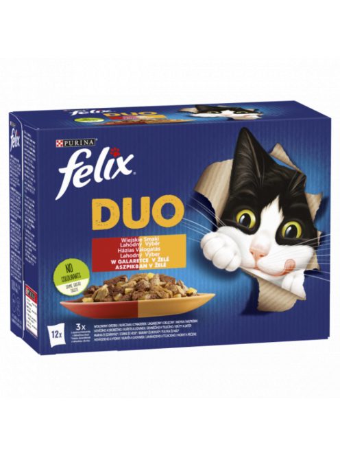 Félix 12x85g Fantastic Duo Házias Válogatás Aszpikban