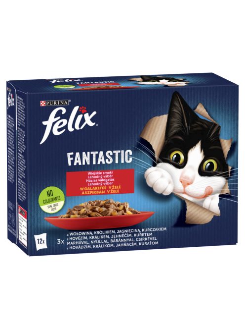 Félix 12x85g Fantastic Házias Válogatás Aszpikban
