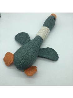 Textil kutyajáték - liba - 32cm - kék