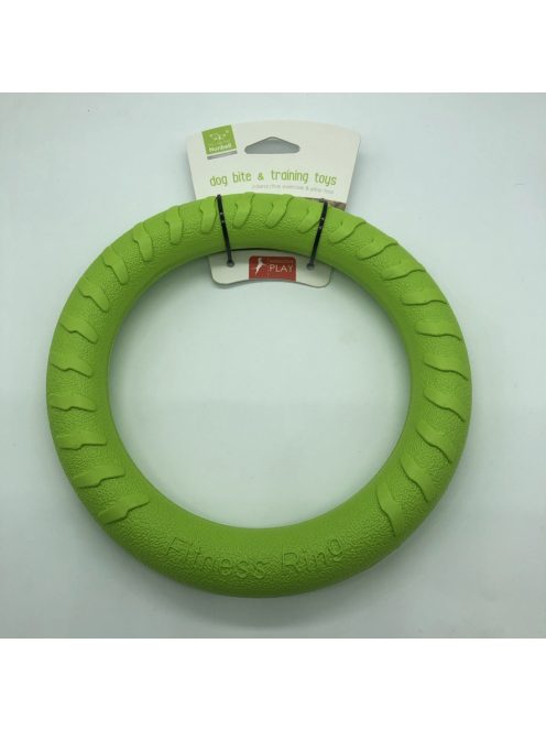 Gumi kutyajáték - karika - 19cm - ZÖLD