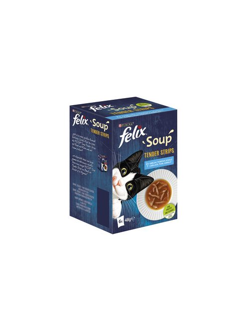 Félix Soup Strips Halas válogatás 6x48g