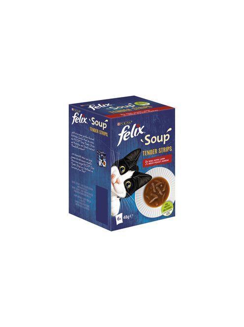 Félix Soup Strips Házias válogatás 6x48g