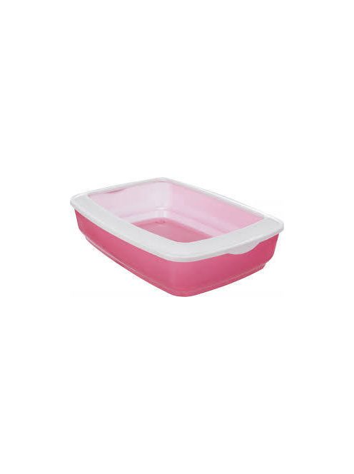 Alomtálca peremes pink/fehér 37x15x47cm - Trixie Litter Tray