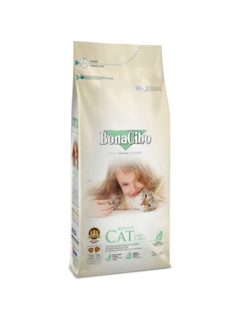Bonacibo Cat 2kg Bárány, Szardella + Rizs száraztáp