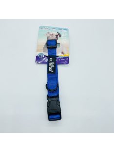   Nyakörv textil - fekete műanyag csattal - M - 2cm x 30-45cm - KÉK