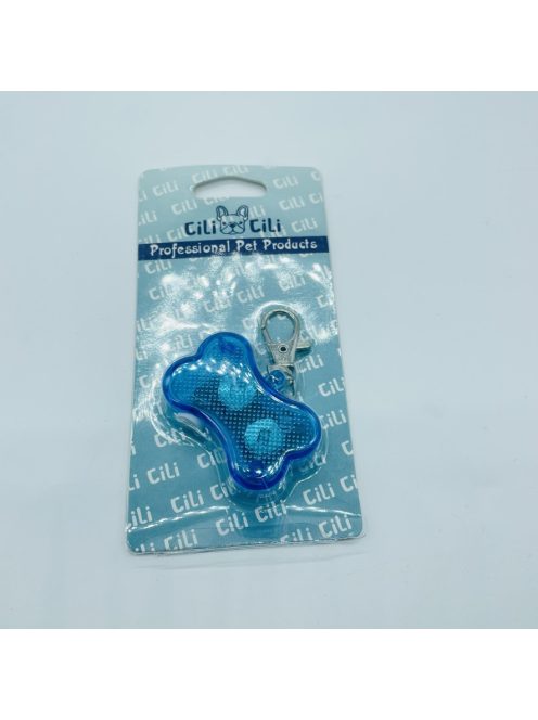 Világítós nyakörv biléta kb 2.5cmx5cm KÉK