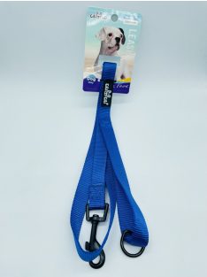 Póráz textil fém karabinerrel - M - 2cm x 120cm KÉK