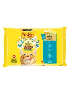   Friskies 4x85g Kék Lazac + Tonhal + Szardínia + Tőkehal  Alutasakos macskaeledel