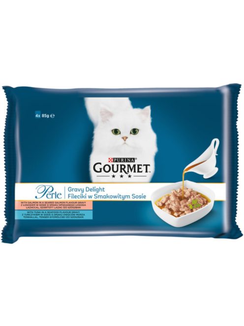 Gourmet Perle 4x85g Lazac + Tonhal Szószban Alutasak