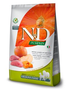   N&D Pumpkin Dog vaddisznó&alma sütőtökkel adult medium/maxi 12kg