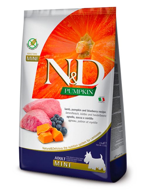 N&D Pumpkin Dog bárány&áfonya sütőtökkel adult mini 7kg