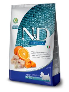   N&D Ocean Dog tőkehal, sütőtök és narancs adult mini 7kg