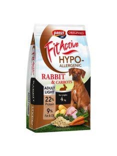   Panzi FitActive Originals 4kg Adult Hypoallergenic Light Nyúl & Répa