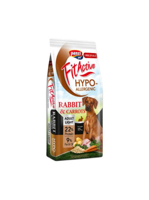 Panzi FitActive Originals 15kg Adult Hypoallergenic Light Nyúl & Répa