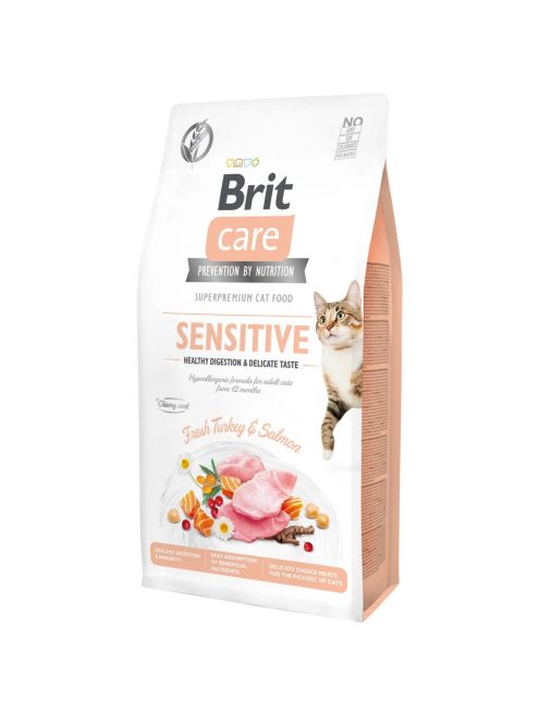 Brit Care Cat 2kg Sensitive Friss Pulyka és Lazac