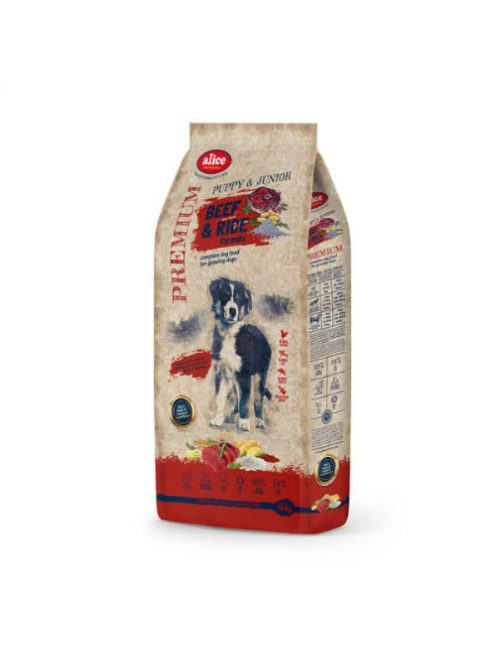 alicePROFESSIONAL 17kg Puppy&Junior Beef&Rice száraztáp