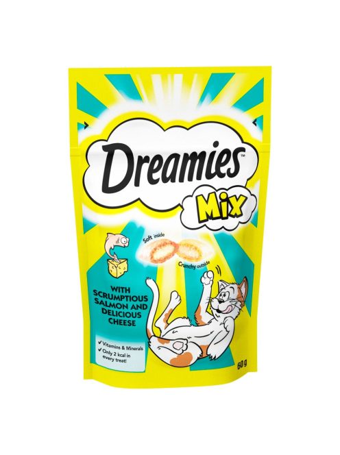 Dreamies jutalomfalat macskák számára 60g  Mix Lazaccal és sajttal