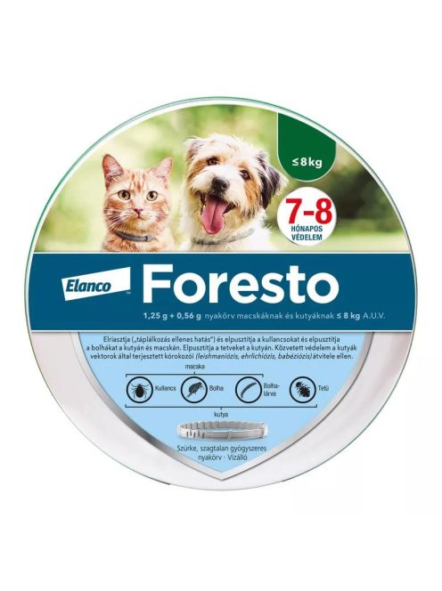Foresto kullancs- és bolhanyakörv 38cm 8 kg-ig (≤ 8kg)