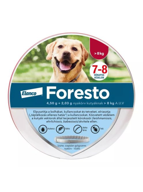 Foresto kullancs- és bolhanyakörv 70cm 8 kg-tól (> 8kg)